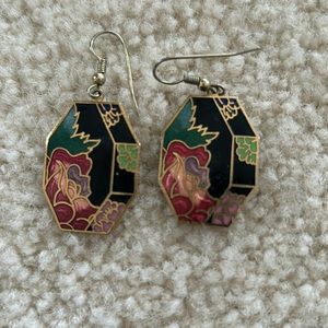 Cloisonné earrings